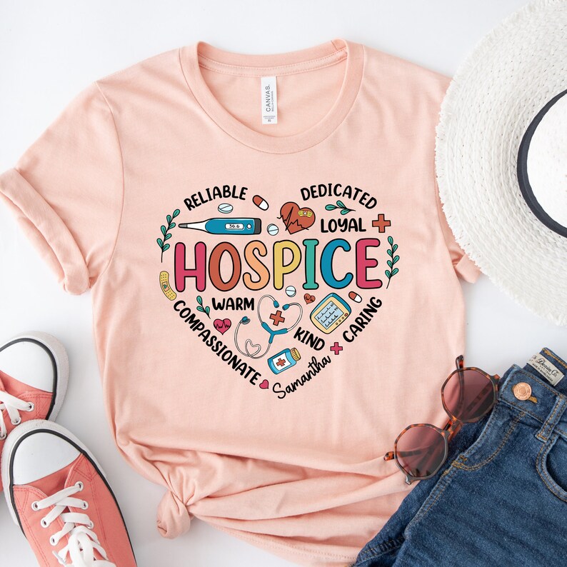 Personalized Hospice Nurse Shirt, Custom Name Hospice Nurse Gifts, Palliative Care T Shirts, Palliative Care Team shirt, Hospice Aide shirt