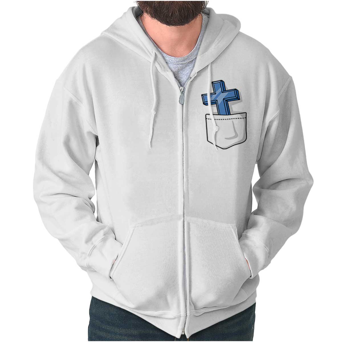 Pocket Cross Zip Hoodie