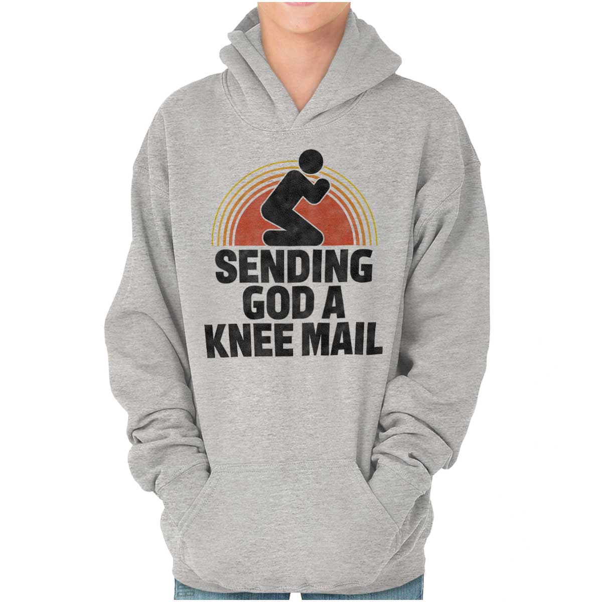 Sending God A Knee Mail Youth Hoodie