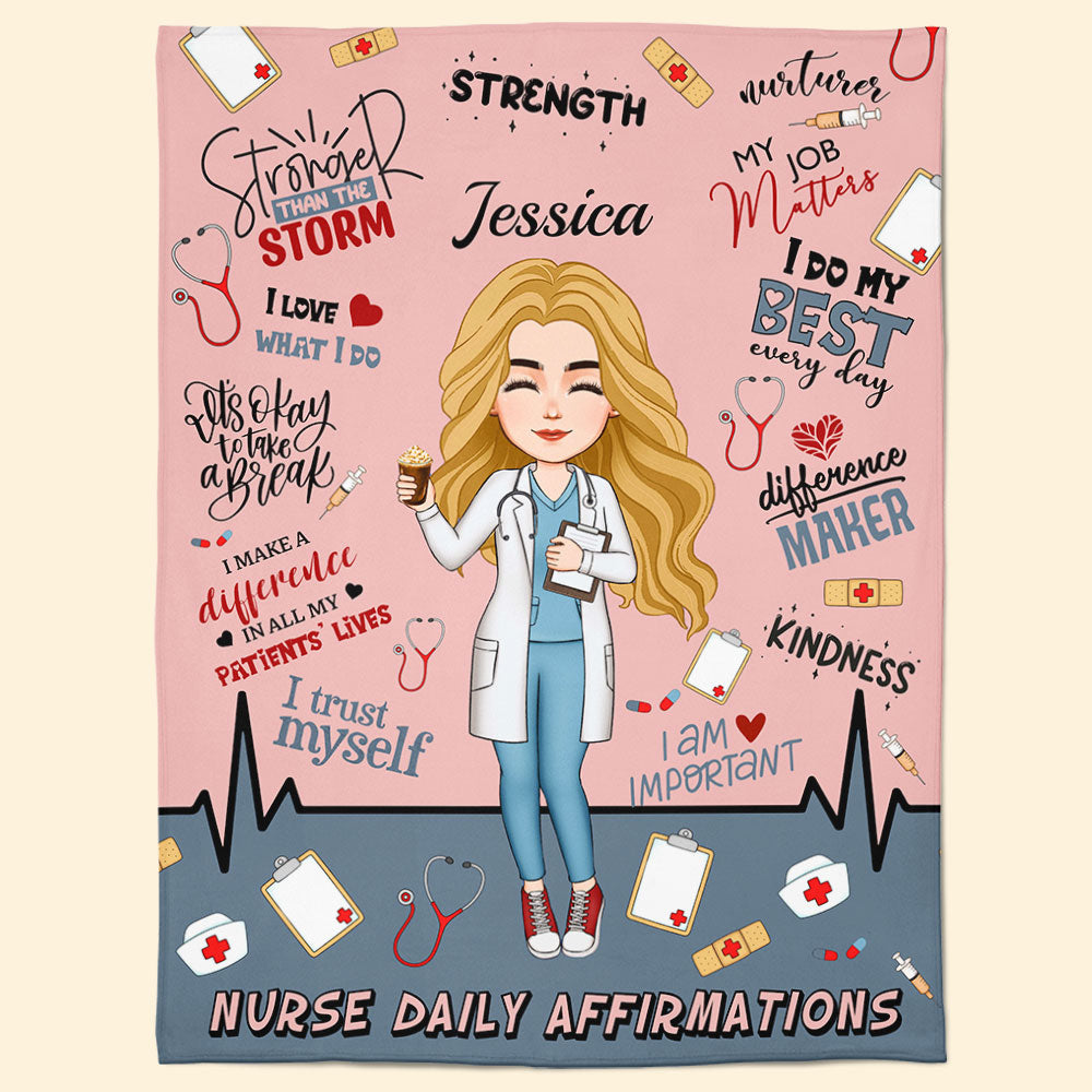 Nurse Daily Affirmations – Personalized Blanket