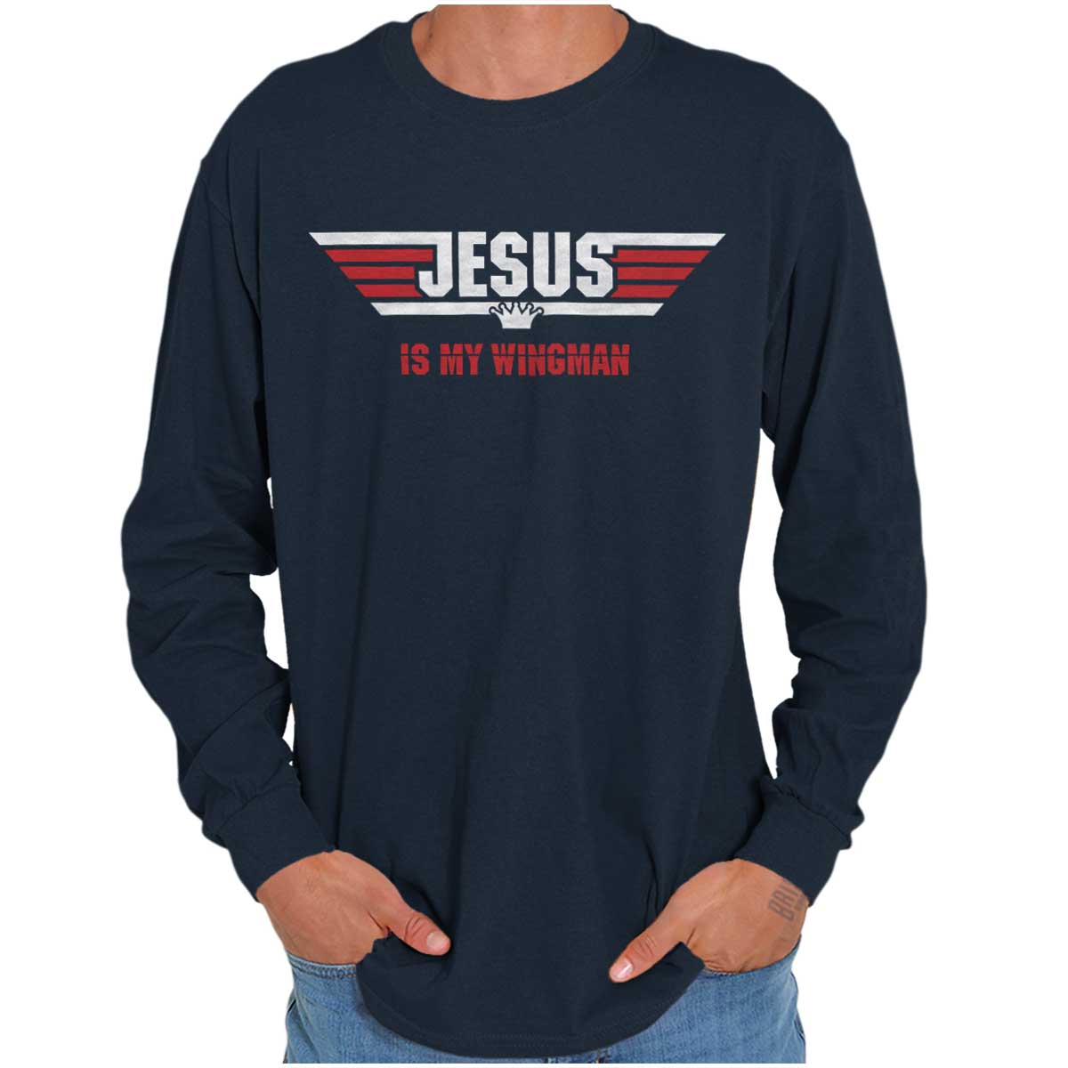 Jesus Is My Wingman Long Sleeve T Shirt