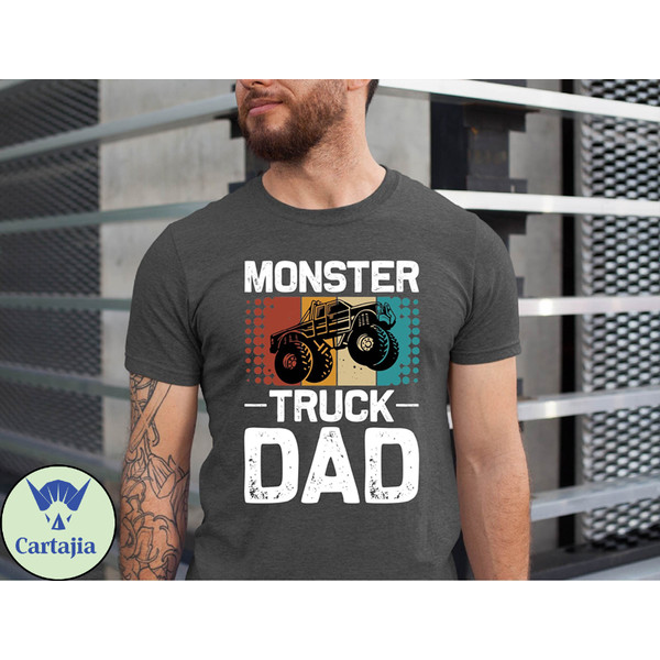 Monster Truck Dad Shirt, Fathers Day Shirt, Gift for Fathers Day, The Best Dad Shirt, Monster Jam Trucks