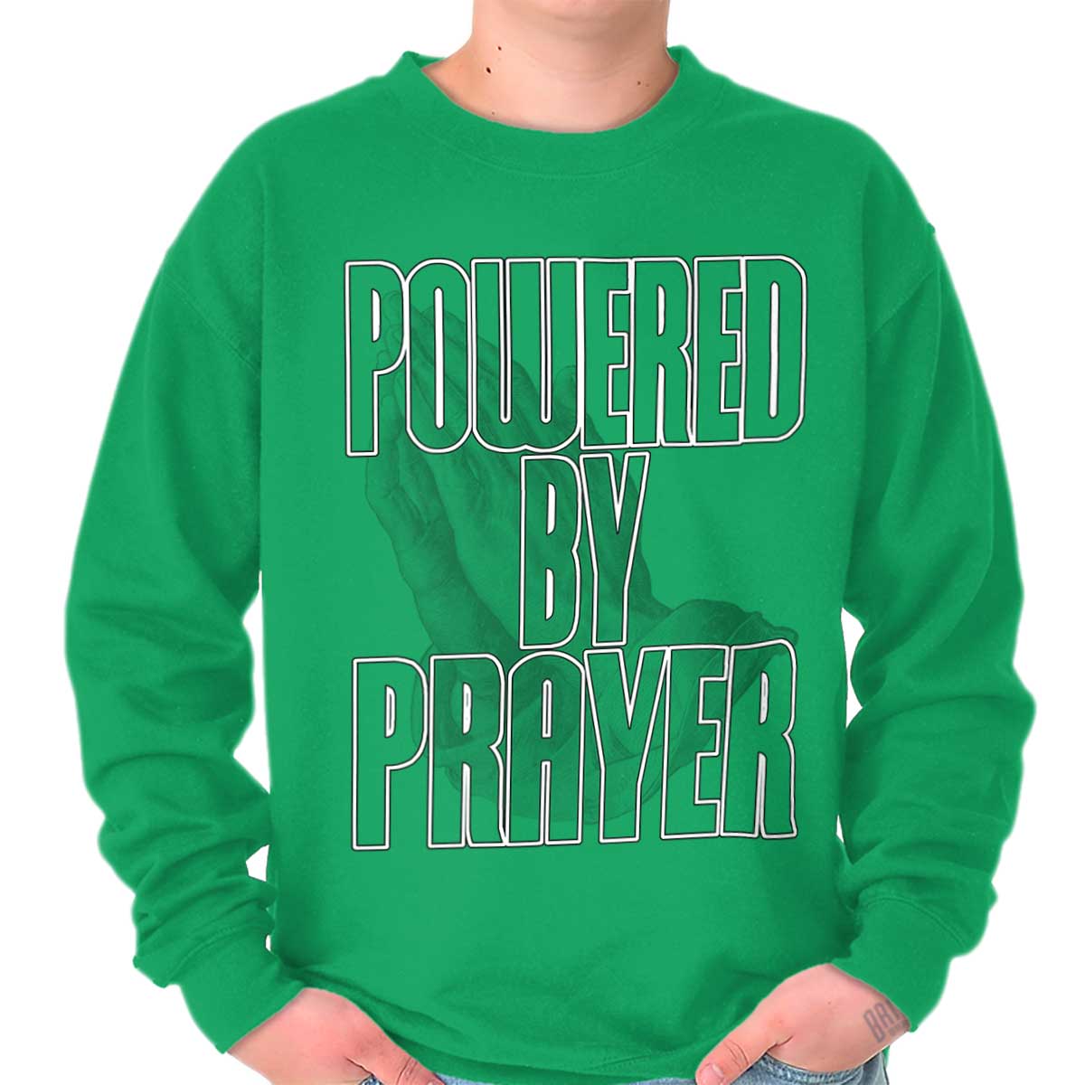 Powered By Prayer Crewneck Sweatshirt