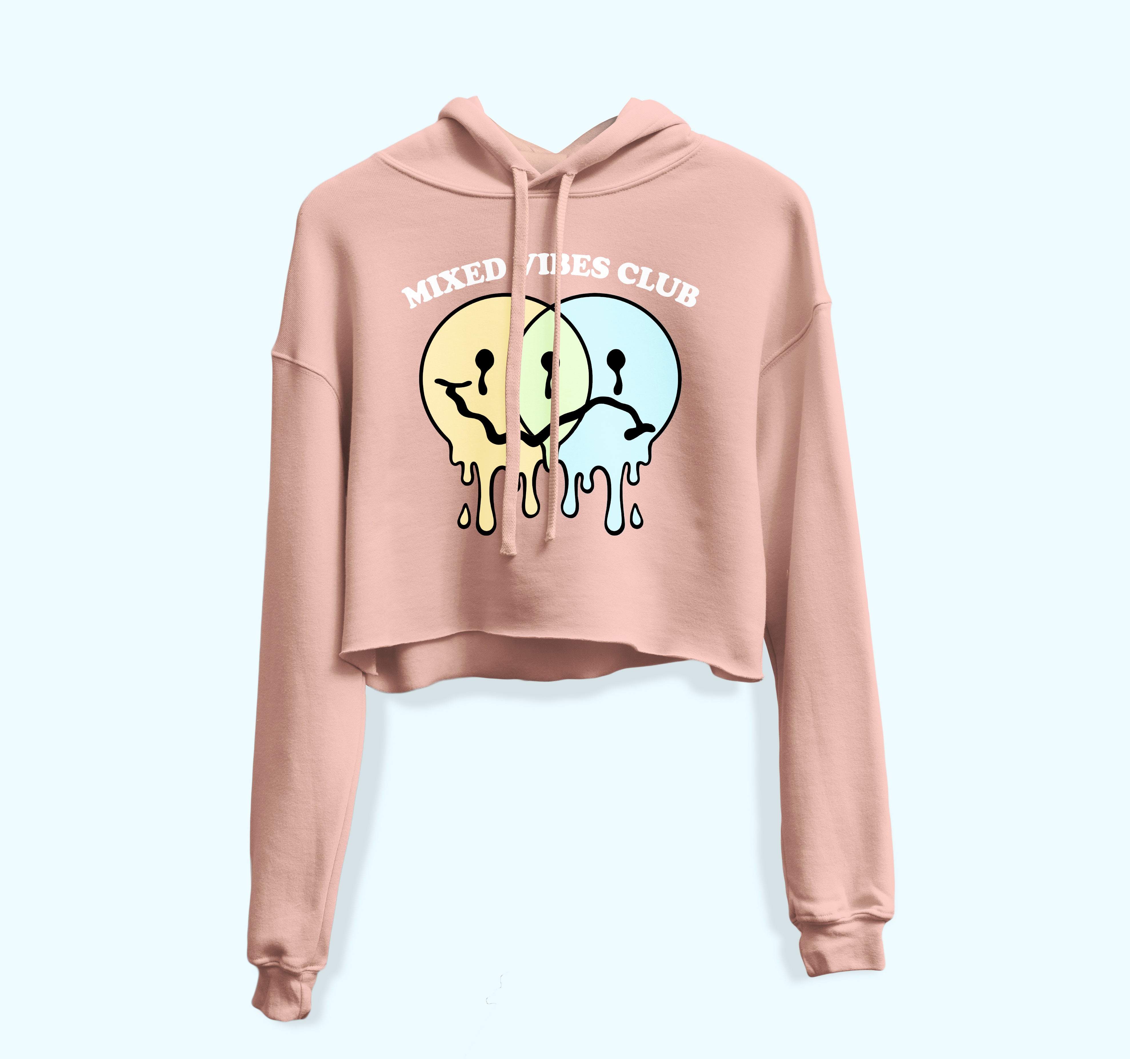 Mixed Vibes Club Crop Hoodie