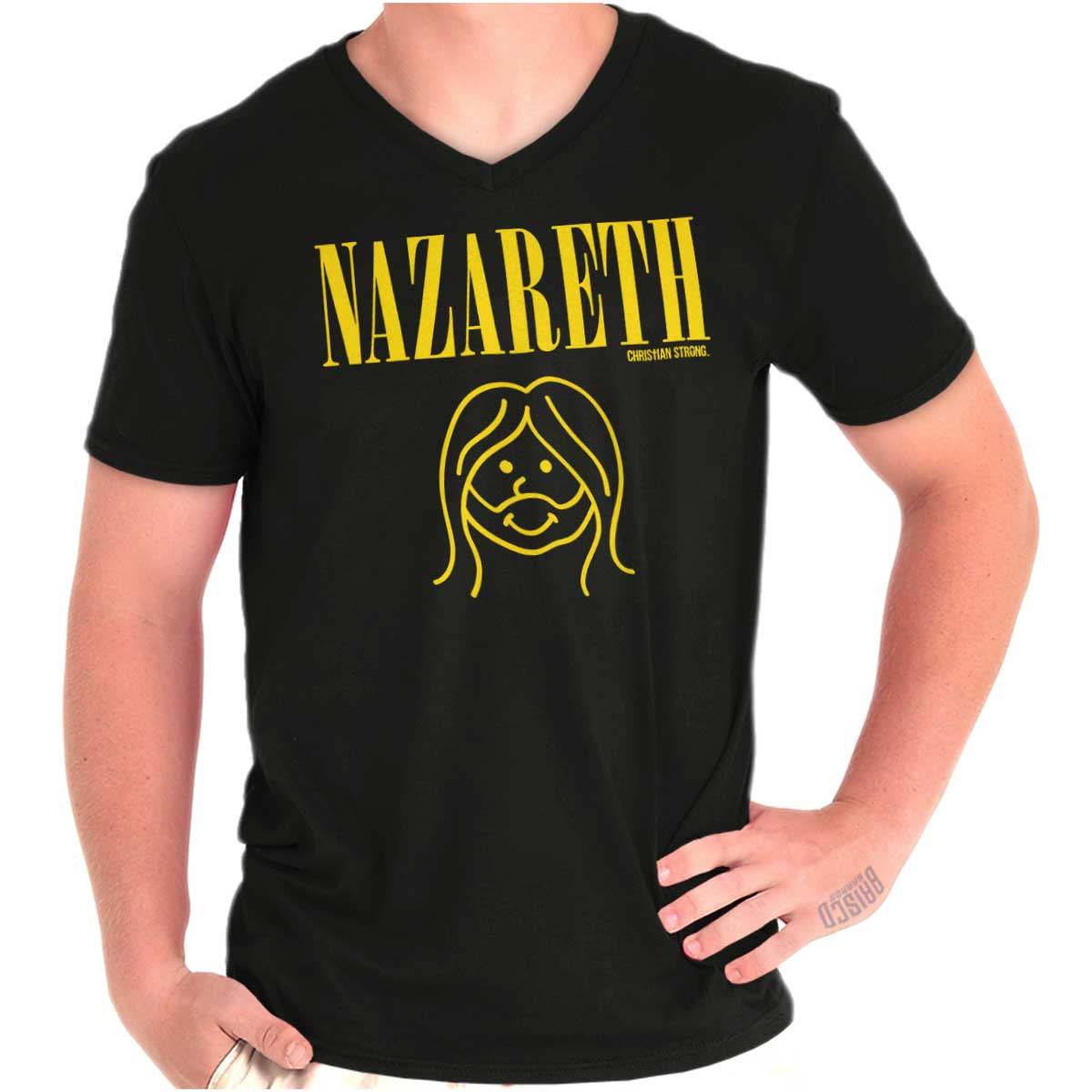 Nazareth Christian Rock V-Neck T Shirt