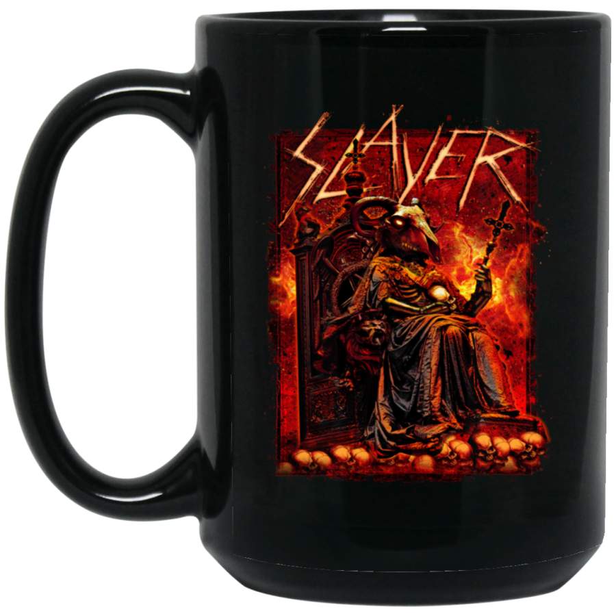 Slayer T Shirt Goat Skull Band Logo Official Black Big Mug