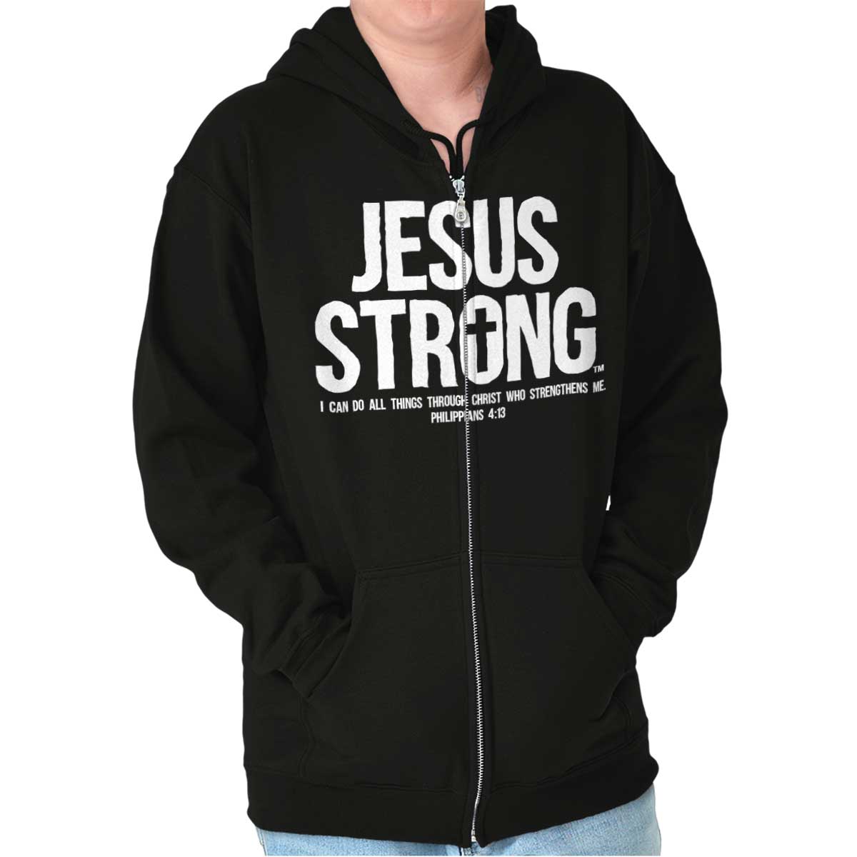 Jesus Strong Zip Hoodie