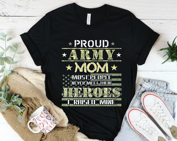 Mother’s Day – Mother’s Day Shirt, Army Mom Shirt, Army Mom Heart Shirt, Proud Army Mom, Mother’s Gift For Mom – Personalized Shirt