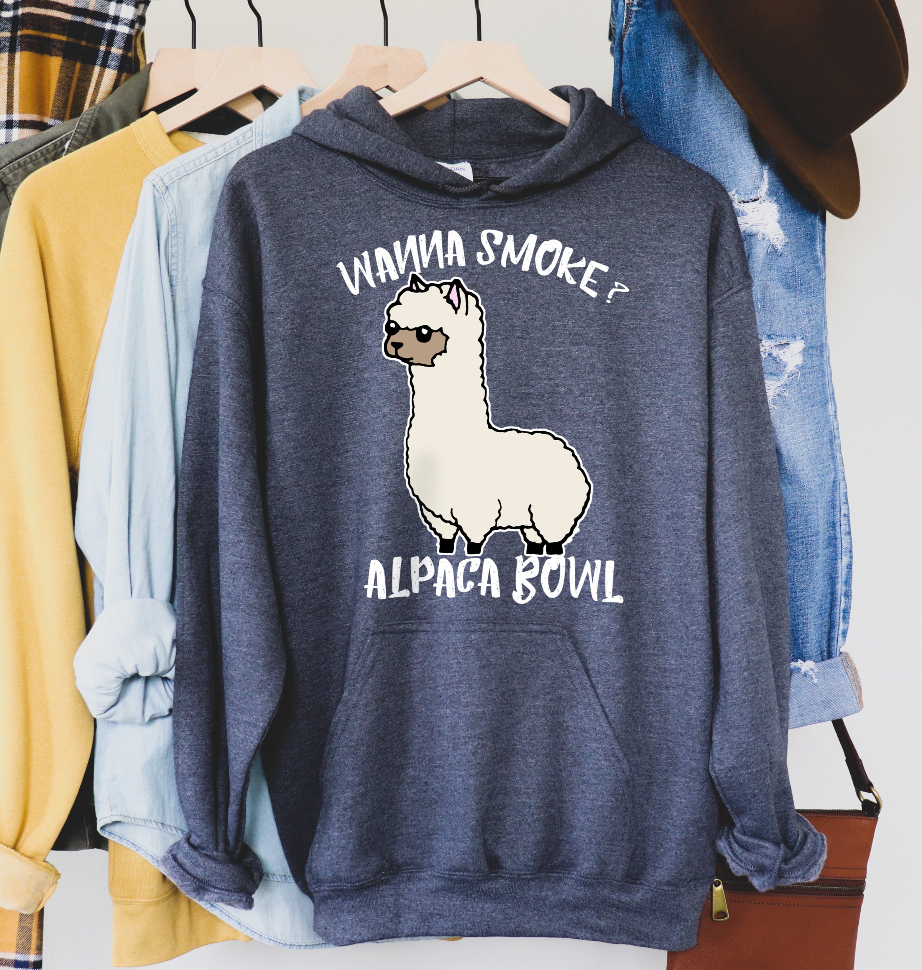 Wanna Smoke Alpaca Bowl Hoodie