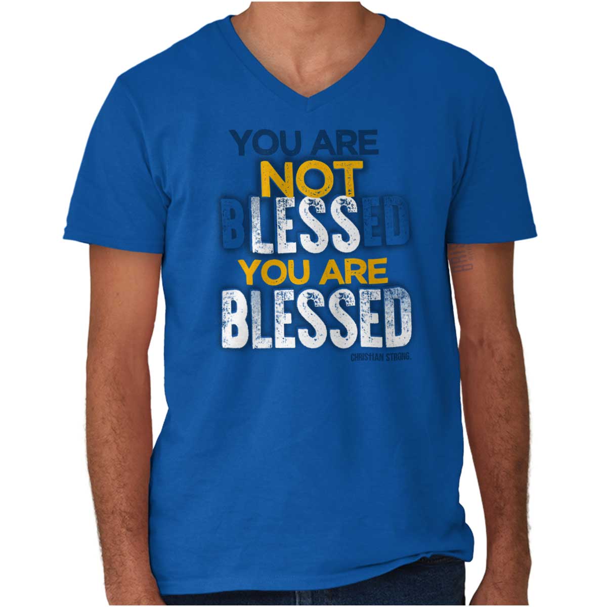 Not Less Blessed V-Neck T Shirt