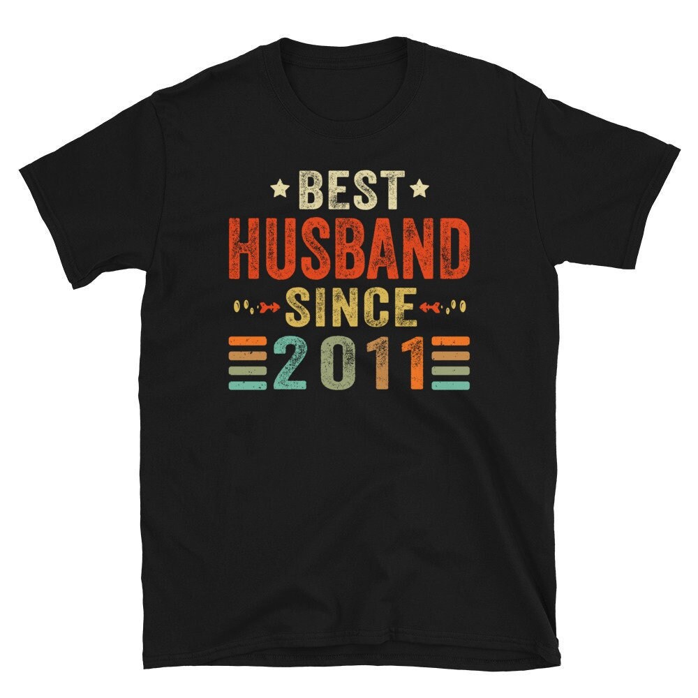 12th Wedding Anniversary Gift for Husband, Best Husband since 2011 Shirt, 12 Year Wedding Anniversary Tee for Him, Married for 12 Years Tee