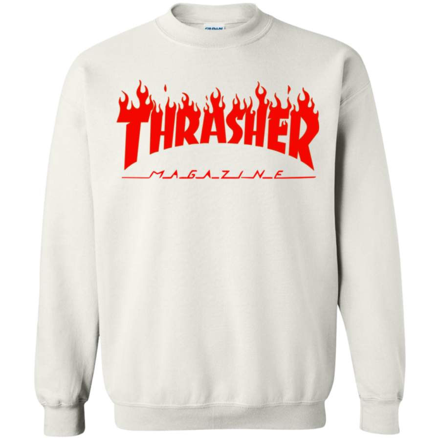 Thrasher Magazine – Skateboarding – Red Design Pullover Sweatshirt