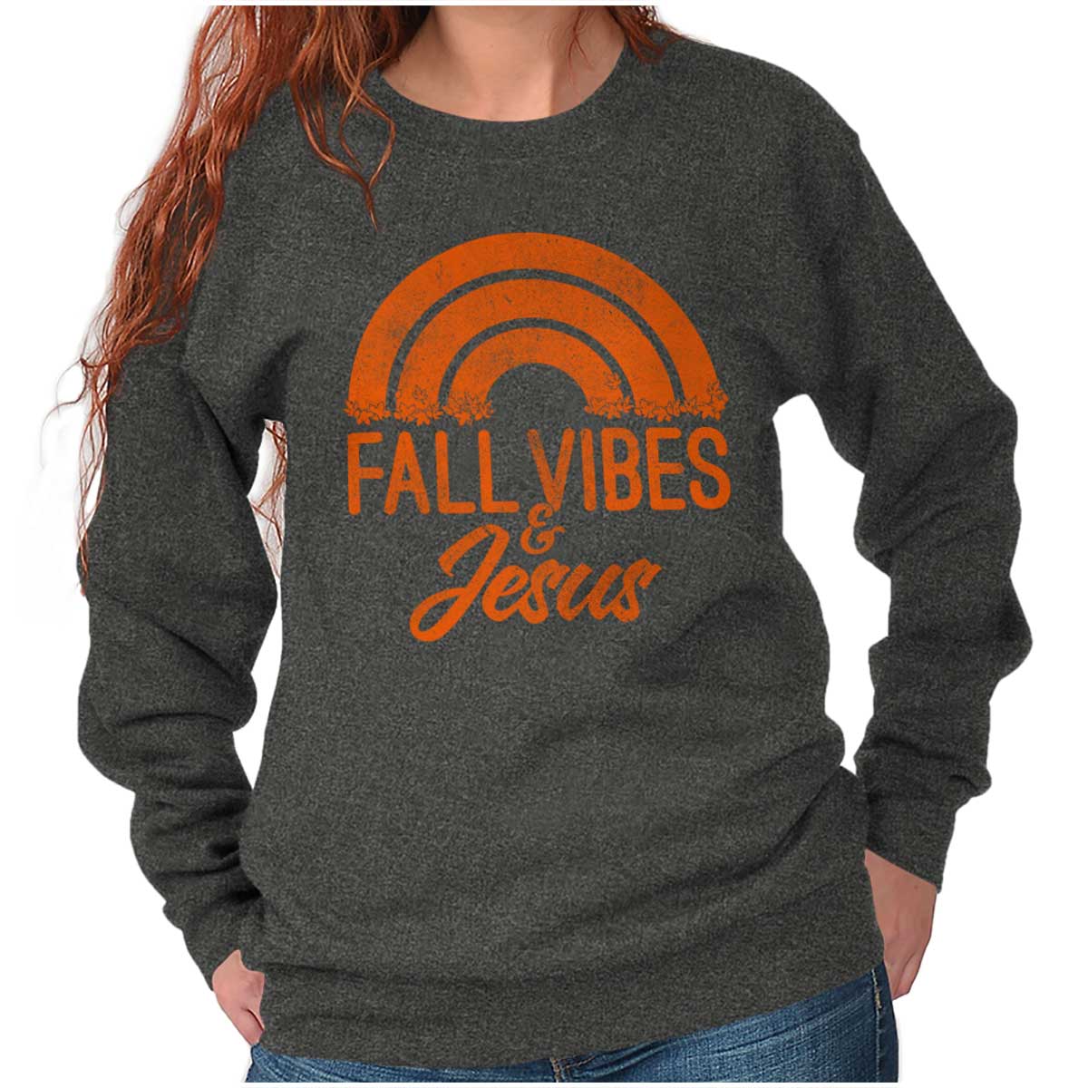 Fall Vibes & Jesus Crewneck Sweatshirt