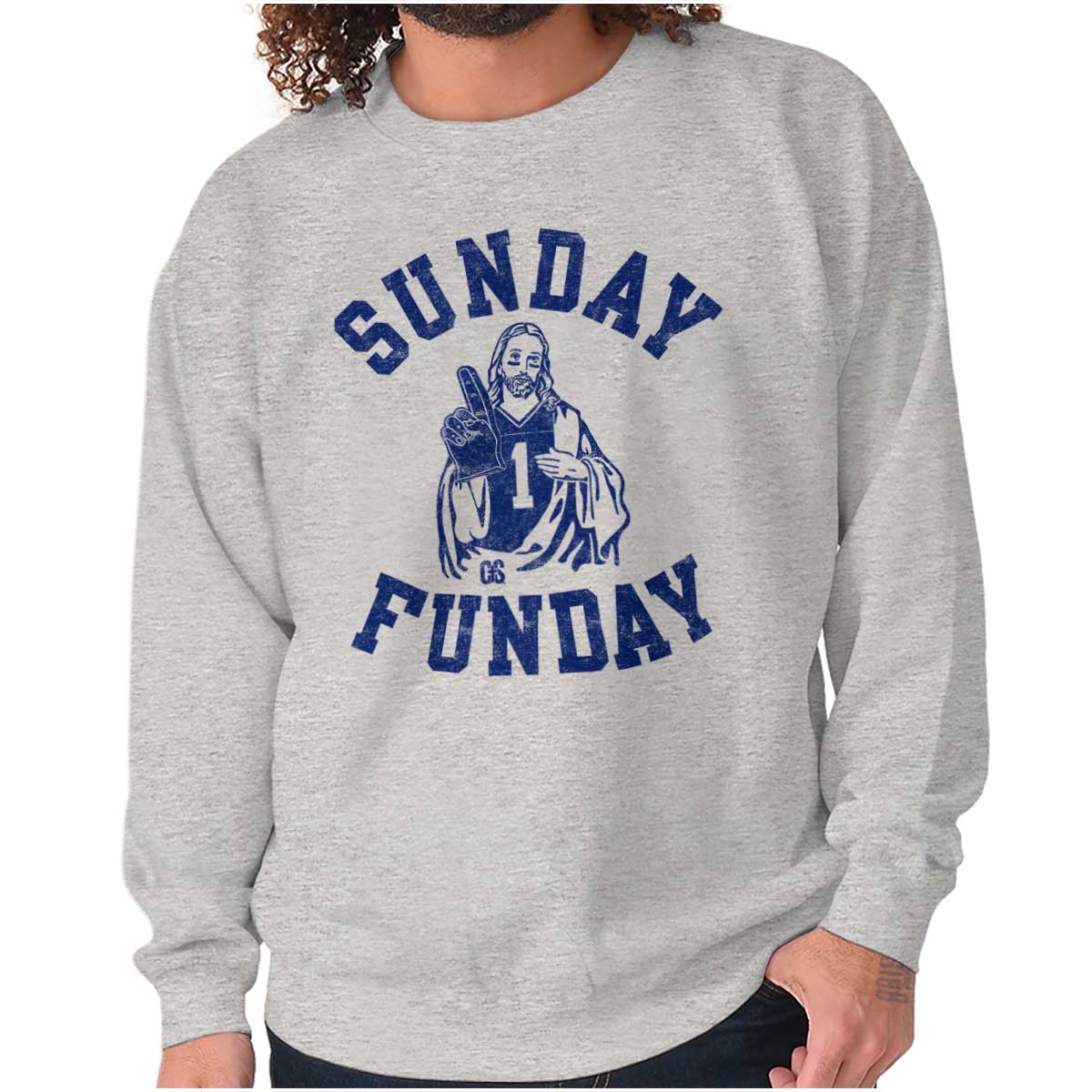 Jesus Sunday Funday Crewneck Sweatshirt