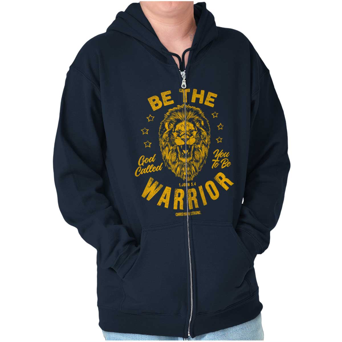 Be The Warrior Lion Zip Hoodie