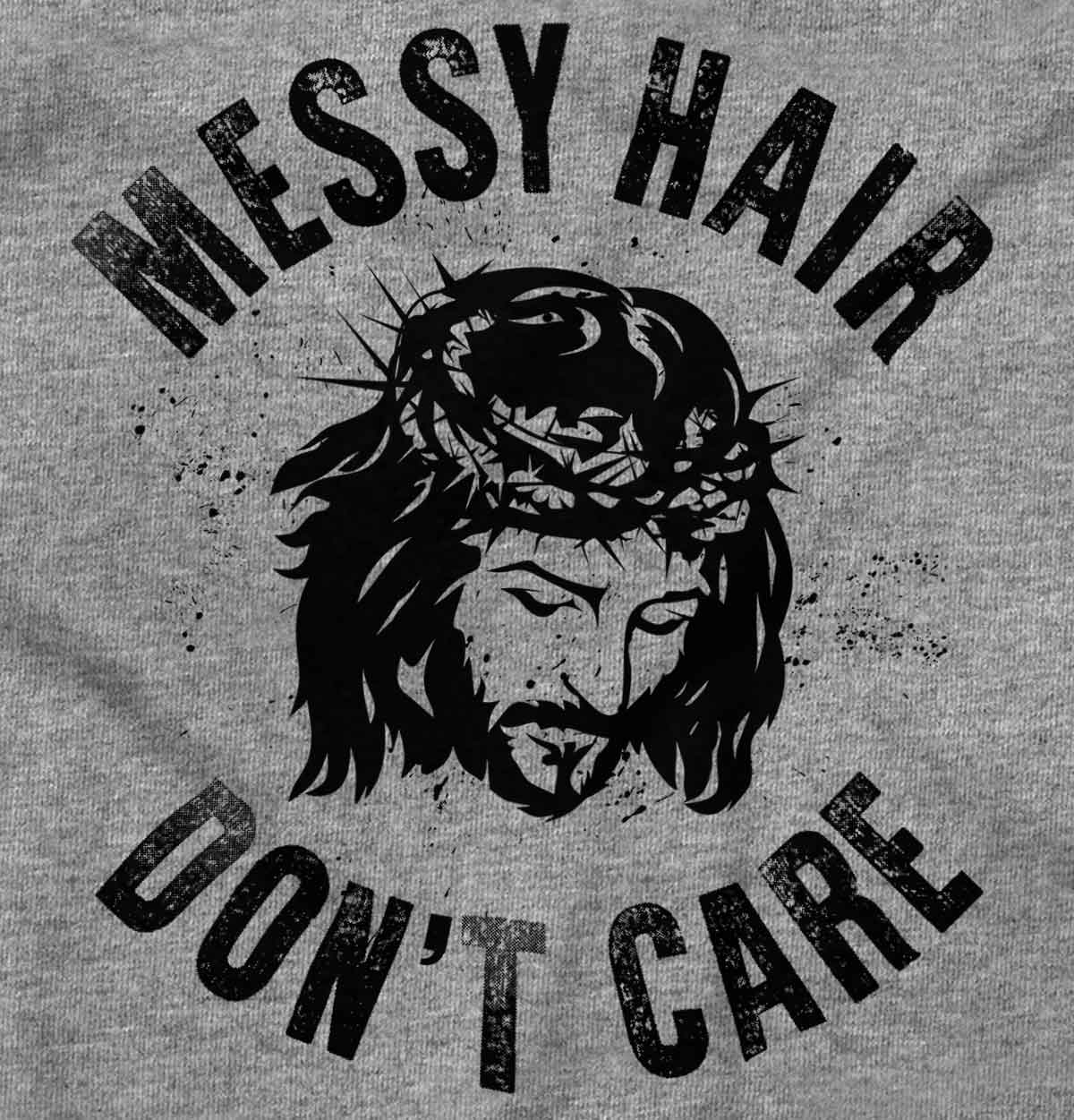 Messy Hair Jesus Youth Hoodie