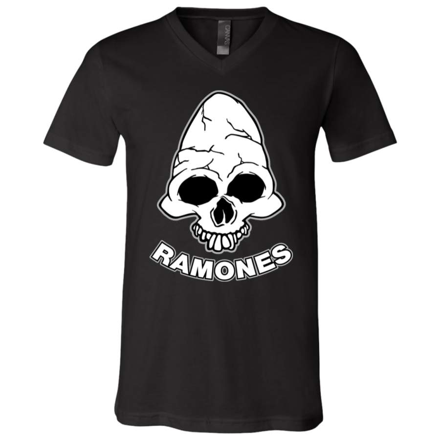 Ramones Caveira V-Neck T-Shirt