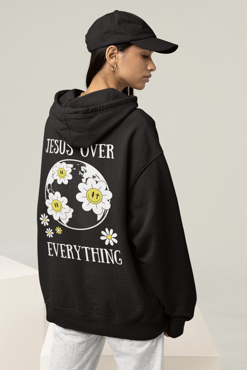 Jesus Hoodie Christian Hoodies Christian Merch Christian Hoodie Verse Shirt Christian Apparel Trendy Hoodie Back Print Hoodie Christian Gift