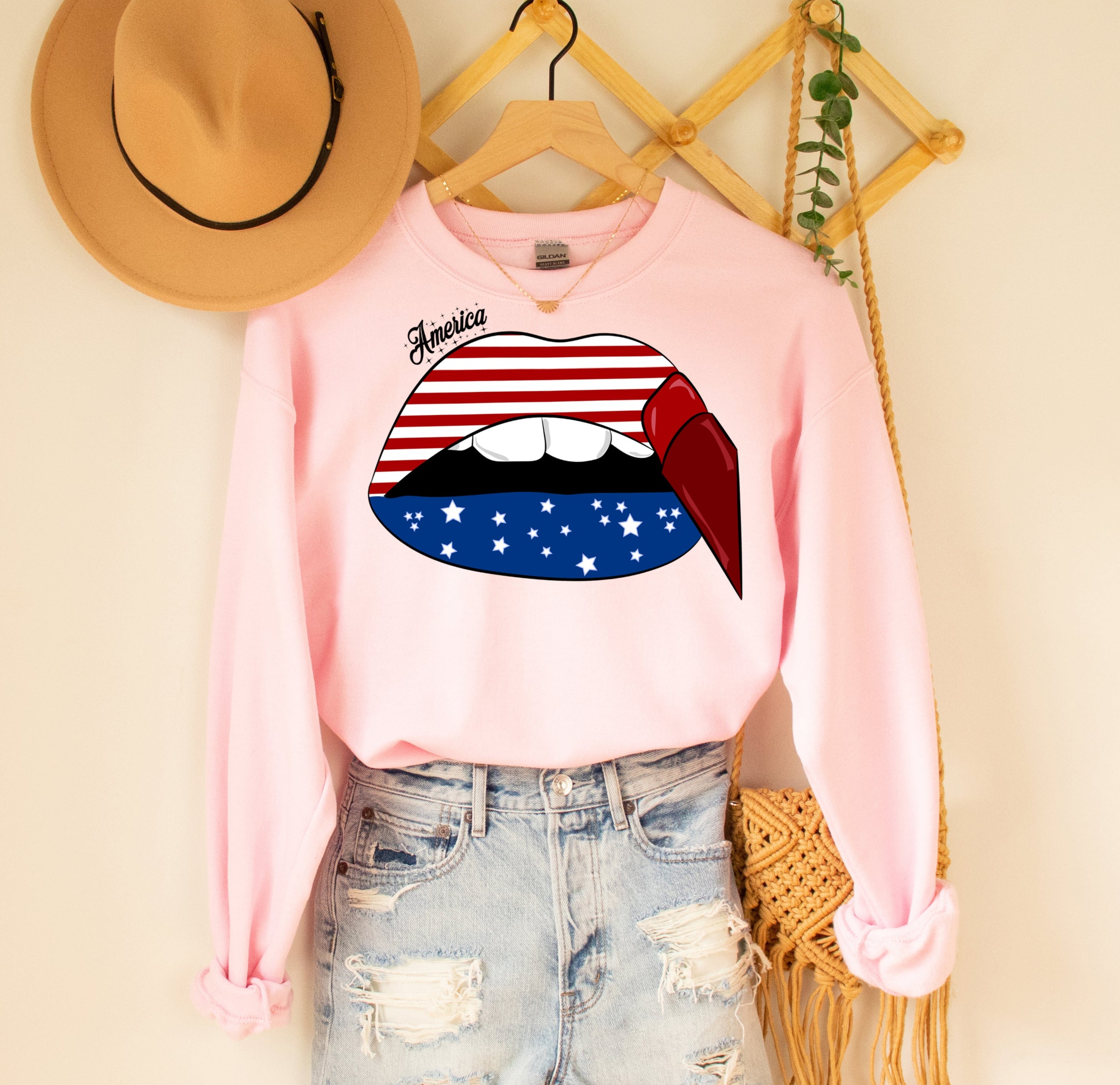 America Lips Sweatshirt