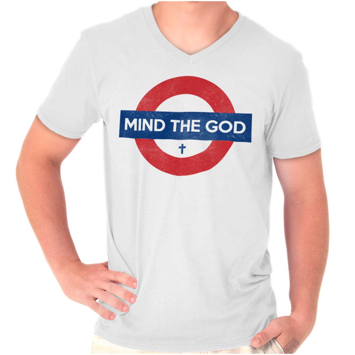 Mind The God V-Neck T Shirt