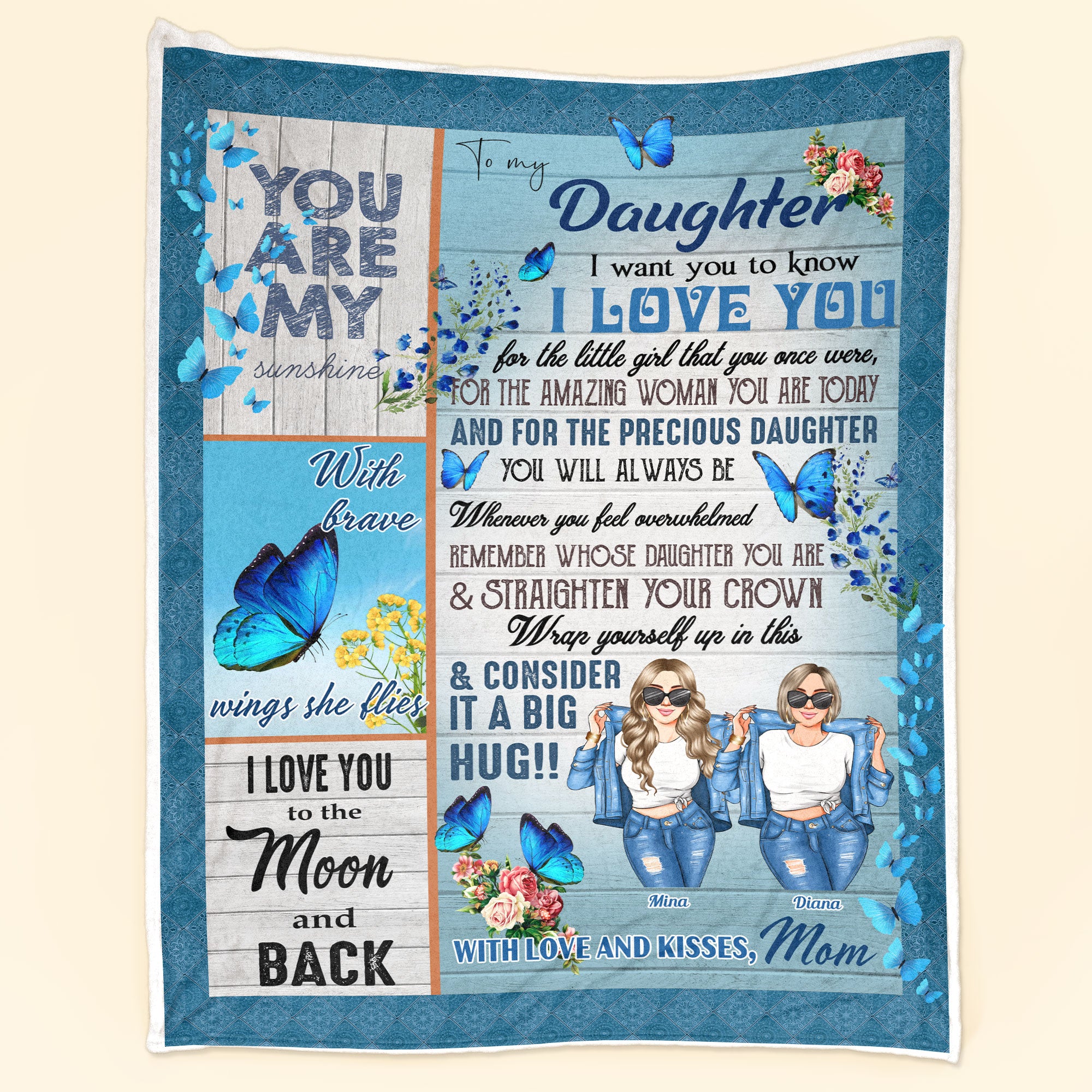 Remember Whose Daughter You Are – Personalized Blanket – Christmas Gift For Daughtes