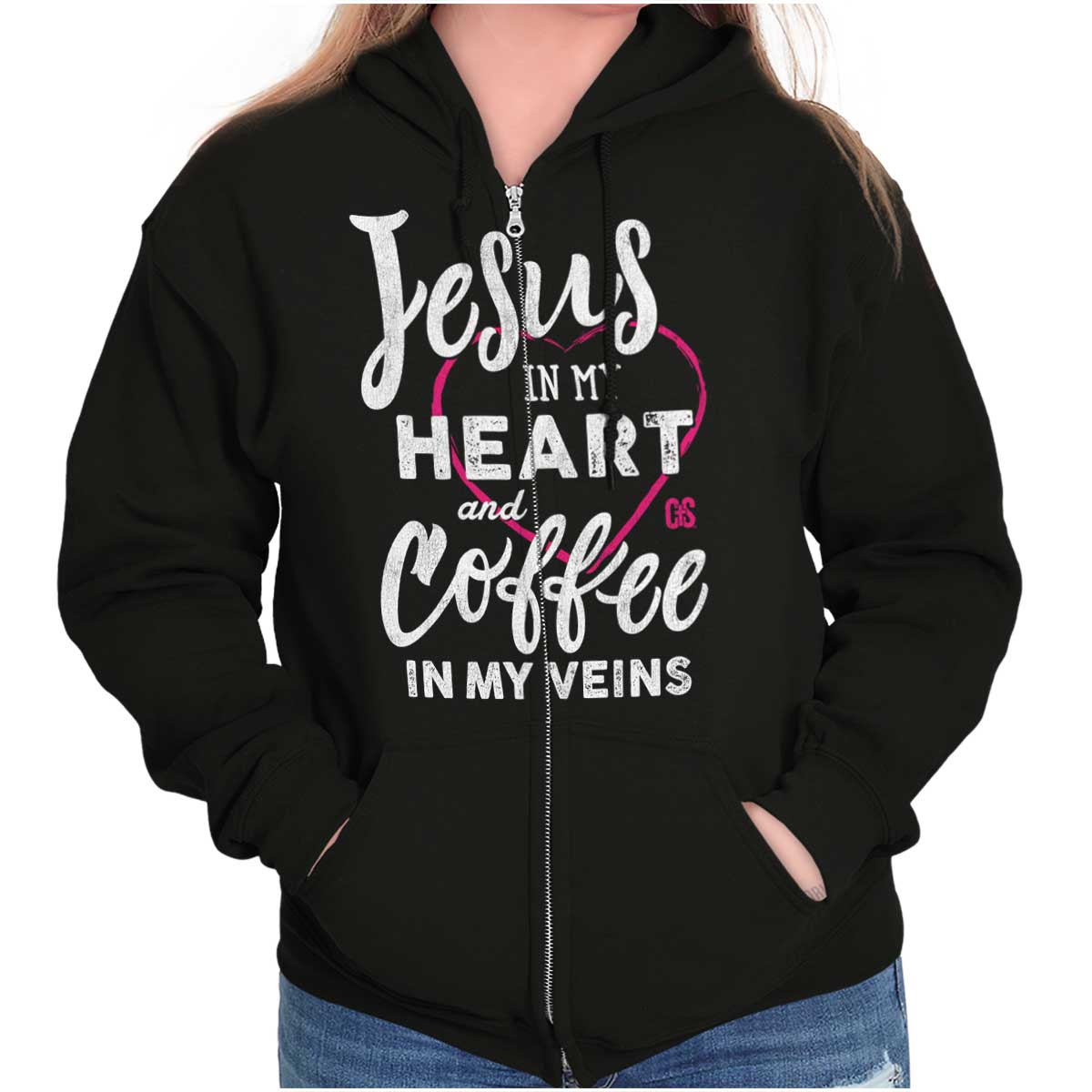 Coffee Veins Zip Hoodie