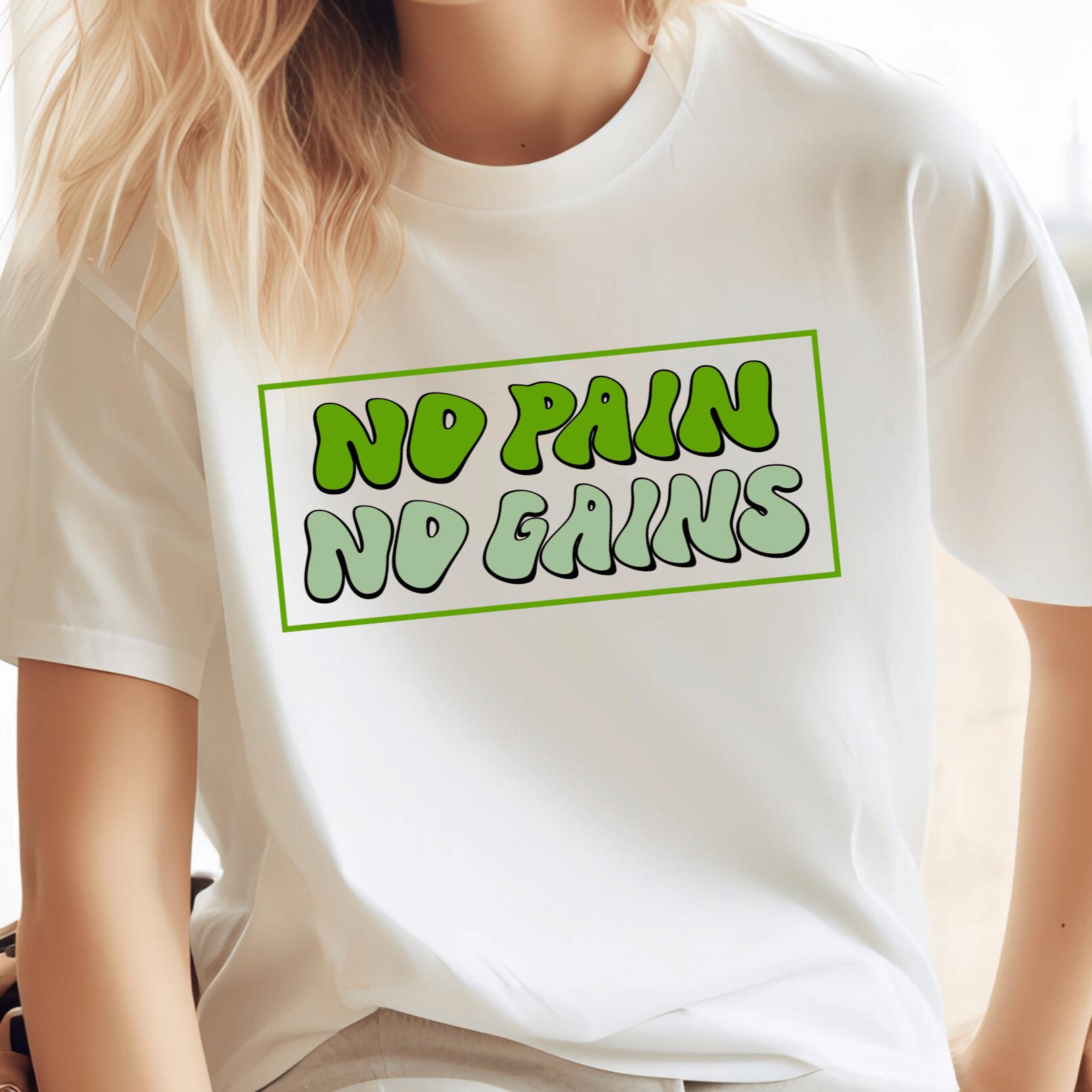 No Pain No Gain Tshirt Trendy Gym Shirt Workout Shirt Motivational Fitness Apparel Bodybuilding Outfit Weightlifting Shirt