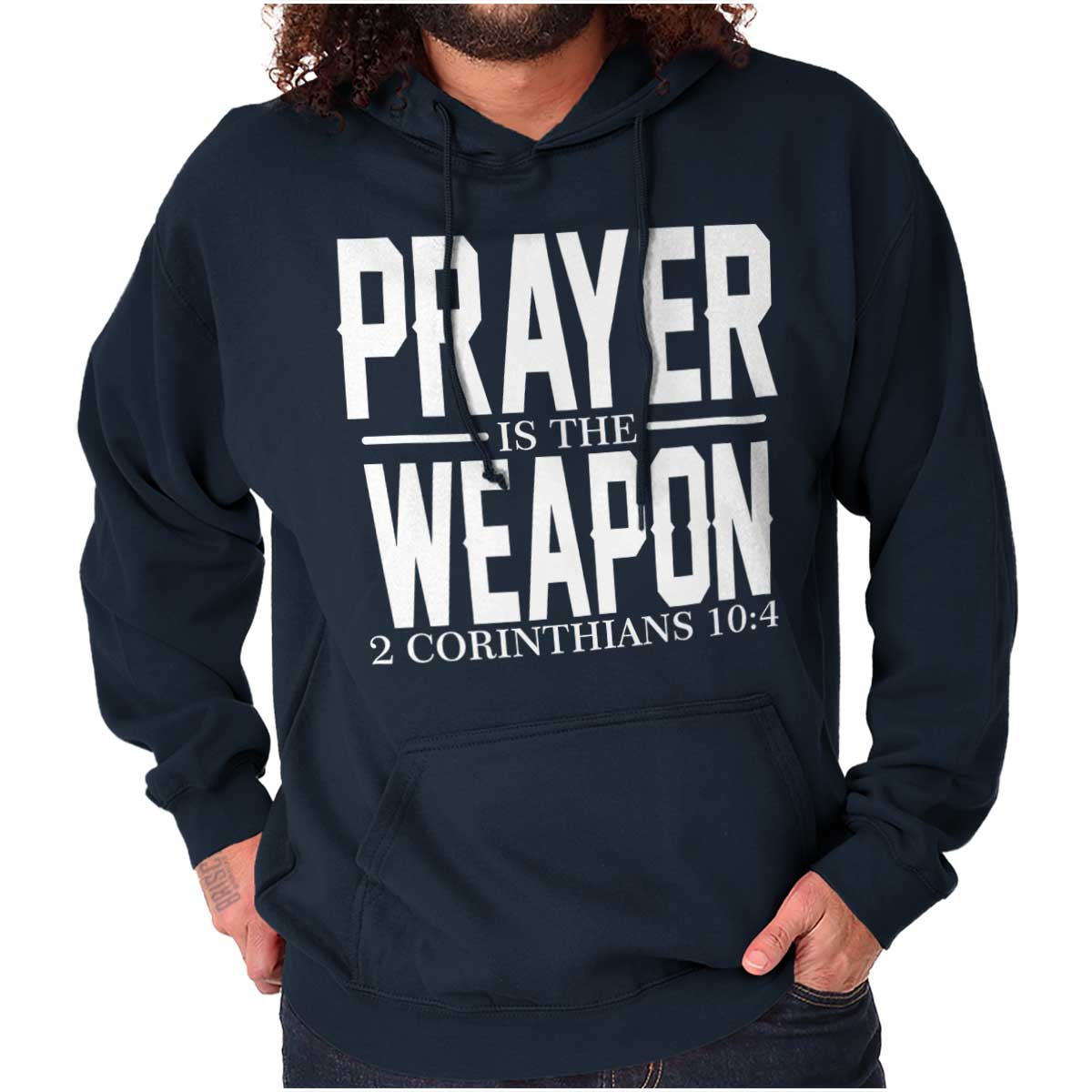 Prayer Is The Weapon Printed Adult Hooded Sweatshirt