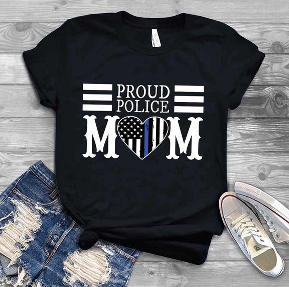 Mother’s Day – Mother’s Day Shirt, Police Mom Shirt, Police Mom Heart Shirt, Proud Police Mom, Mother’s Gift For Mom – Personalized Shirt