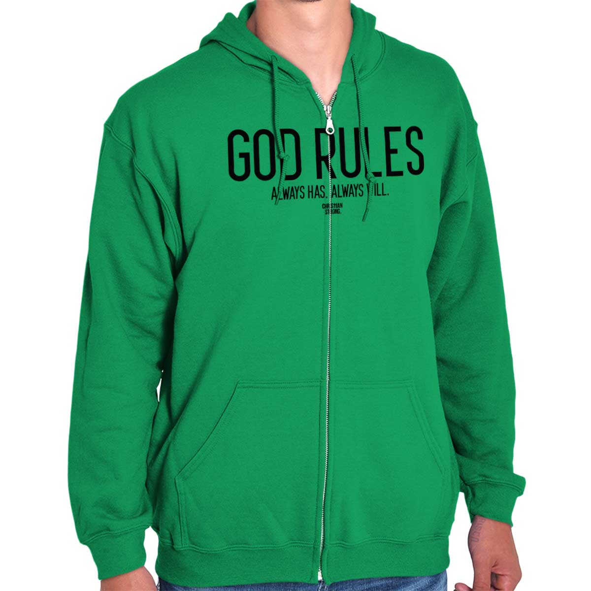 God Rules Zip Hoodie