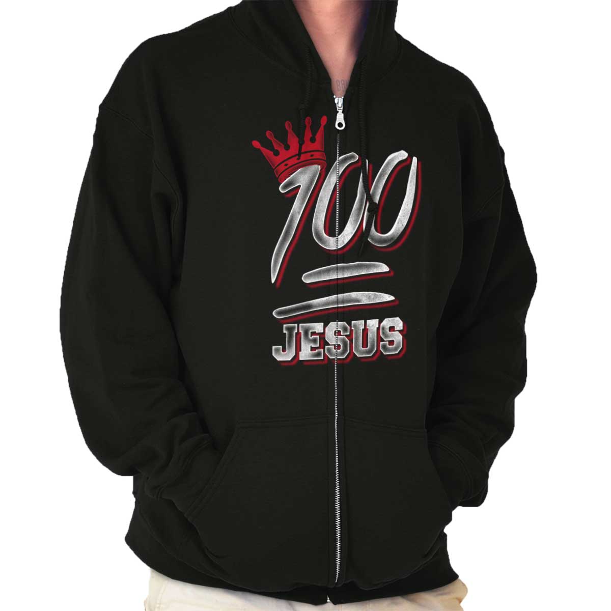 100 Jesus Zip Hoodie