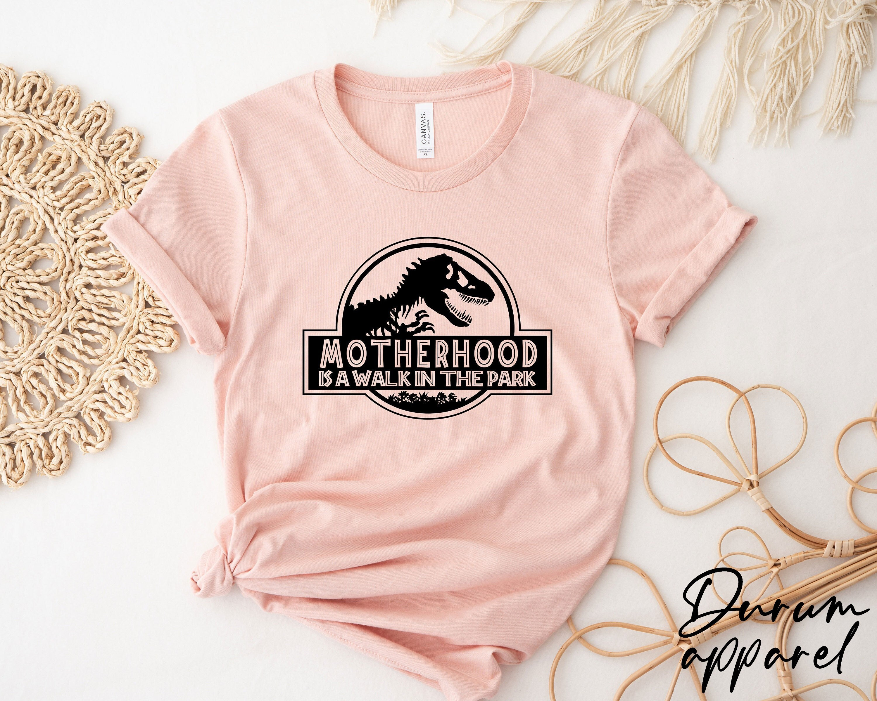 Motherhood Is A Walk In The Park Shirt, Mother’s Day Shirt, Dinosaur Party Shirt, Gift For Mom, Mom Life Shirt, Funny Dinosaur Mama Shirt