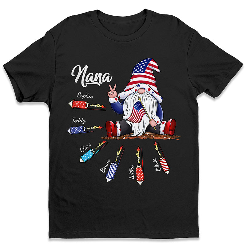 Nana, We Love You Every Single Day – Family Personalized Custom Unisex Patriotic T-Shirt, Hoodie, Sweatshirt – Independence Day, 4Th Of July, Birthday Gift For Grandma