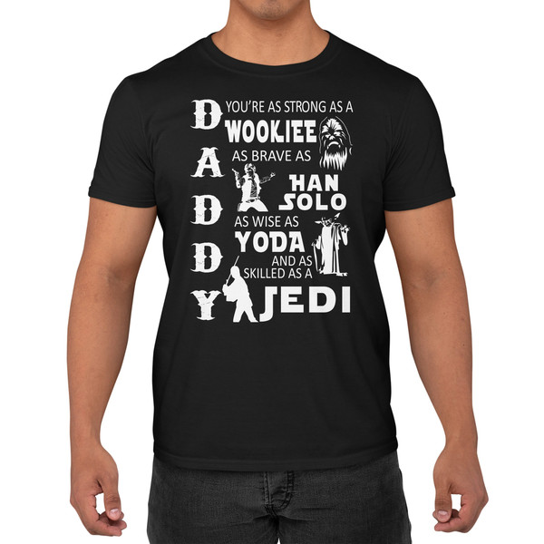 Daddy Jedi Yoda Fathers Day T-Shirt Men’s Star Wars Father’s Day Shirt Dads Gift Funny Fathers Day Tshirt