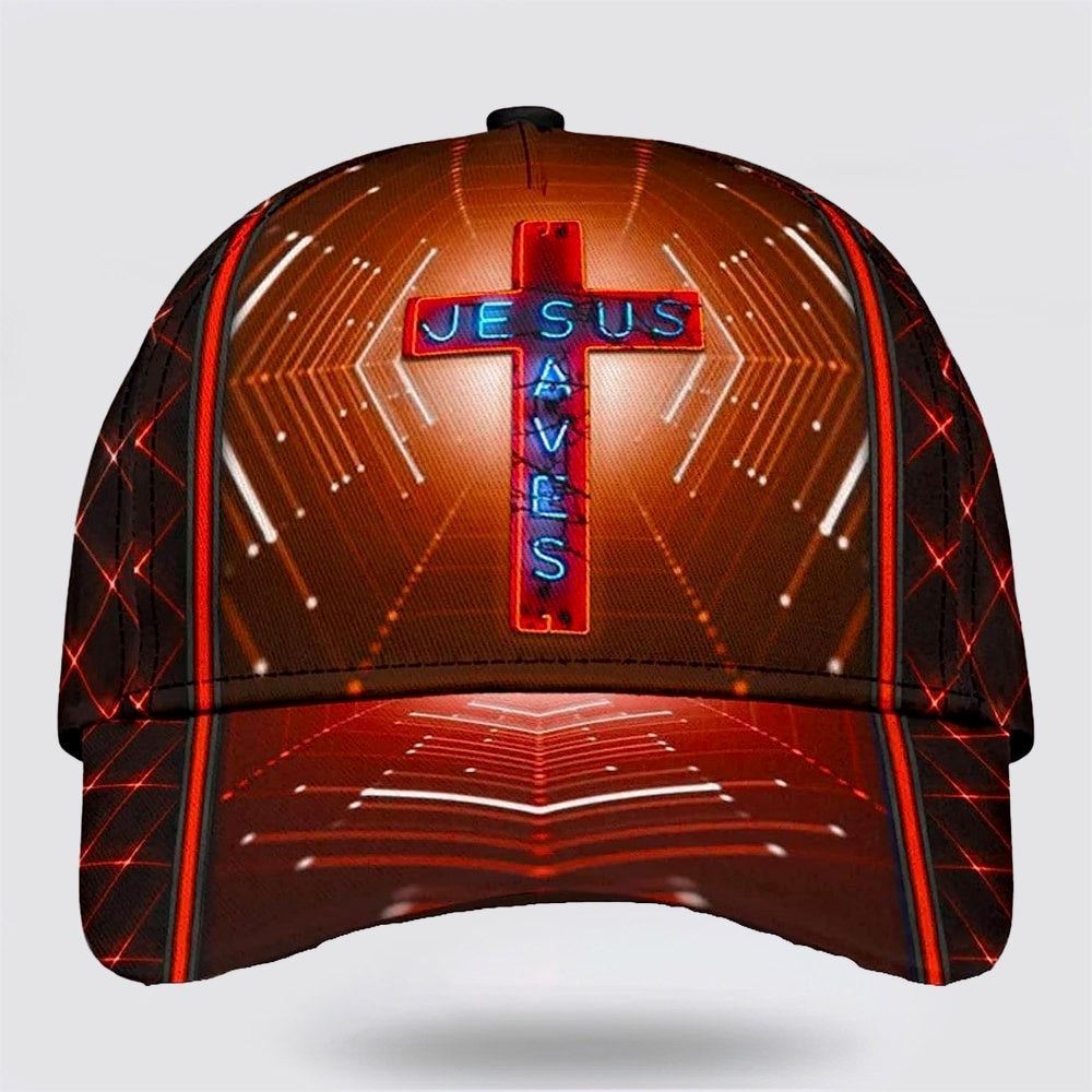 Jesus Saves Classic All Over Print Baseball Cap, God Cap, Gift Ideas For Male