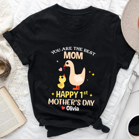 Mother’s Day – Personalized Happy First Mother’s Day Shirt, You Are The Best Mom Shirt, Goose Mom Baby Shirt, Matching Mom Baby Shirt, New Mom Shirt – Personalized Onesie