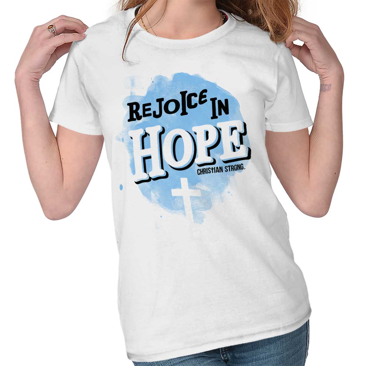 Rejoice In Hope Ladies T Shirt