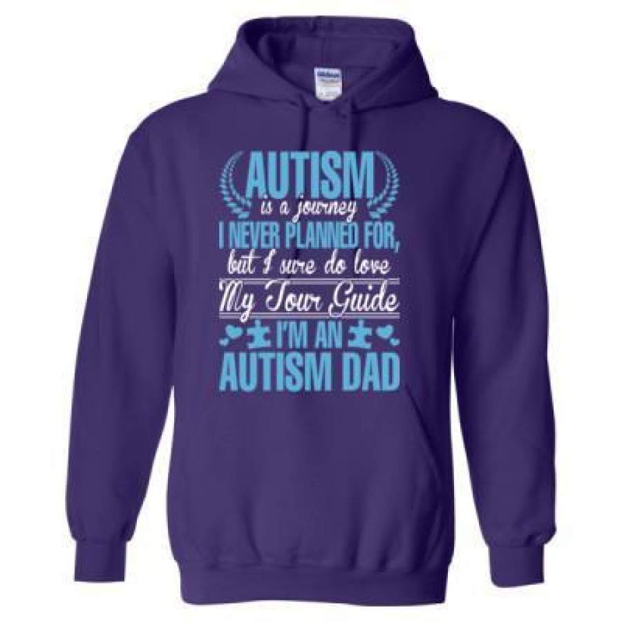 AGR Autism Is A Journey I Never Planned For But I Sure Do Love My Tour Guide I Am An Autism Dad – Heavy Blend™ Hooded Sweatshirt