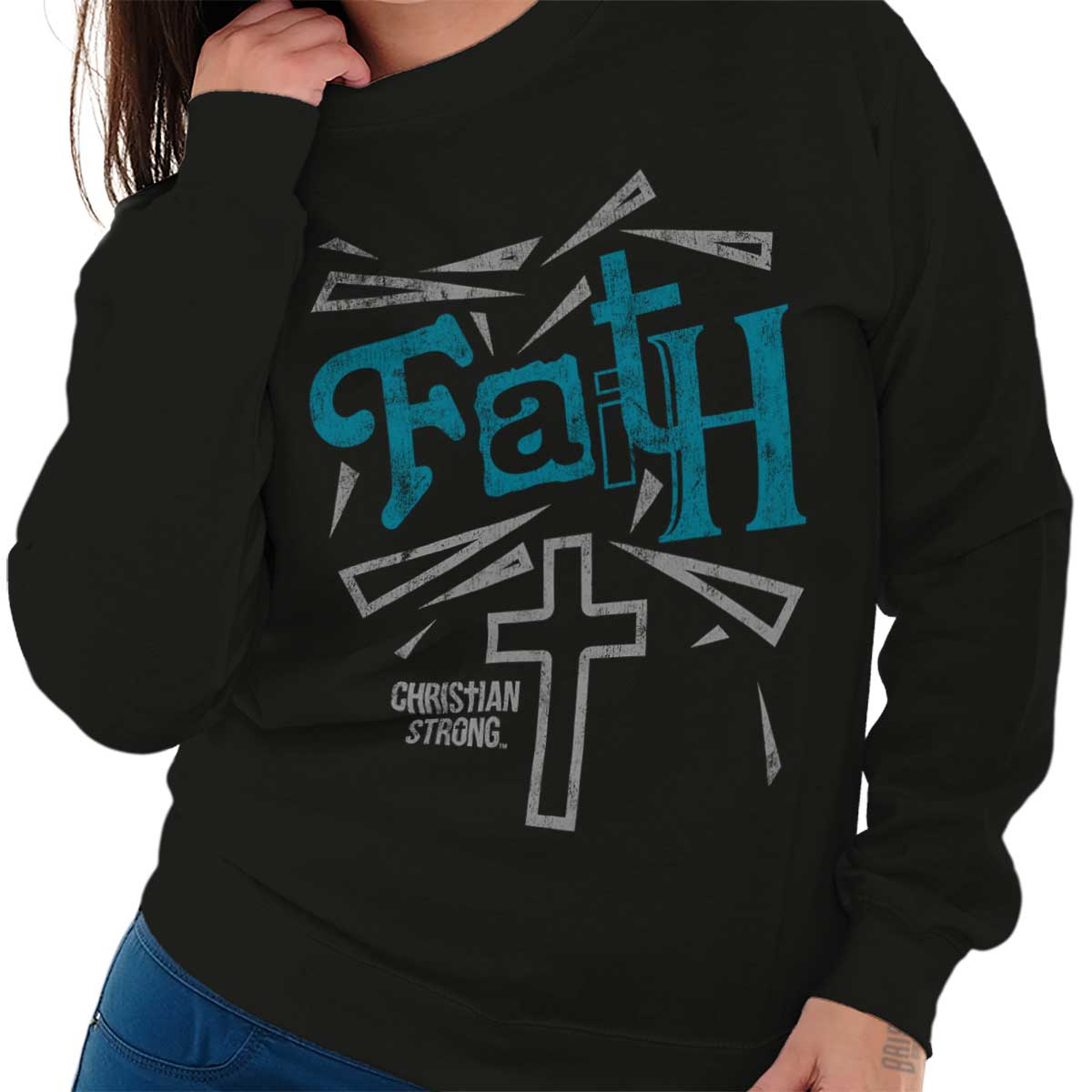 Faith And Cross Crewneck Sweatshirt