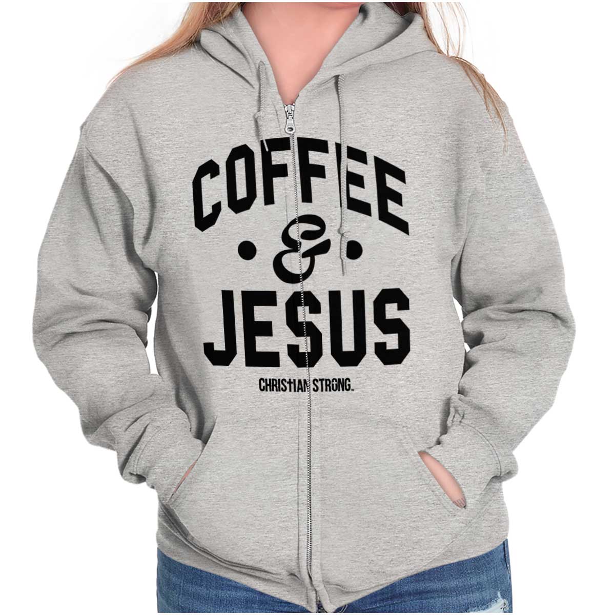 Coffee And Jesus Zip Hoodie