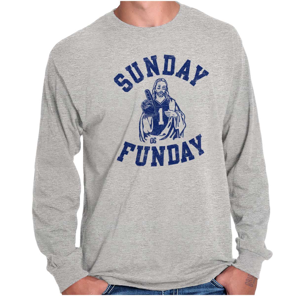 Jesus Sunday Funday Long Sleeve T Shirt